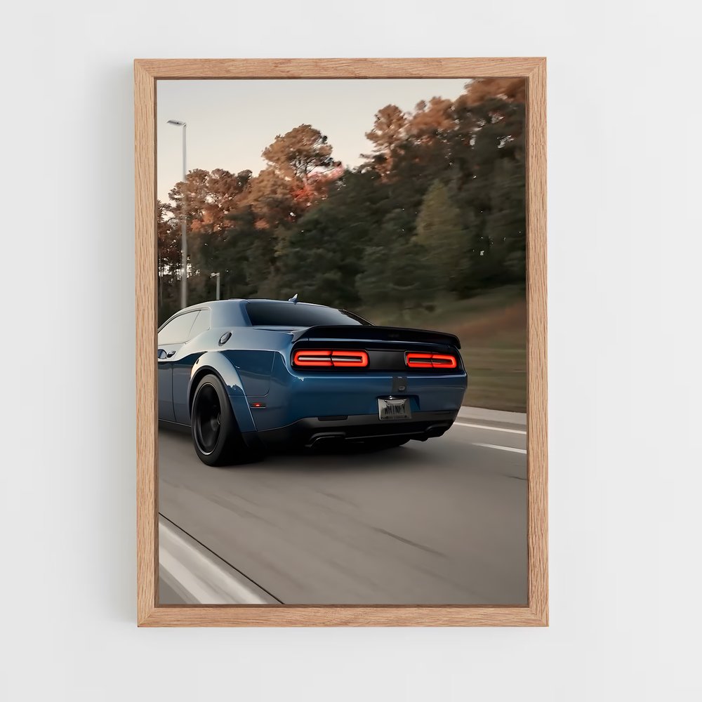 Poster Challenger srt agressive – affiche Dodge (vue 4)